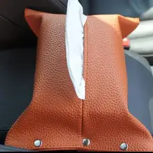 Tissue Box Автомобильный подлокотник спинки сиденья полиуретановая кожа коробка авто клип держатель бумажные салфетки, аксессуары