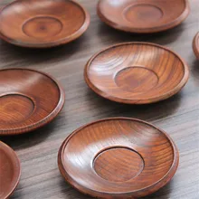 Горячий японский стиль твердая посуда деревянная посуда миска для десерта фруктовая десертная тарелка круглая форма для подарка посуда