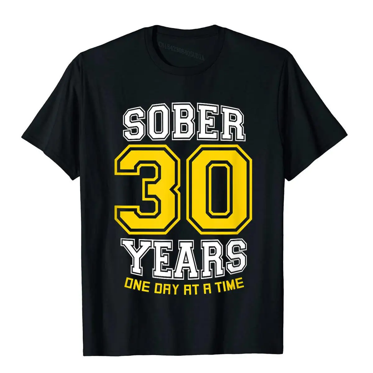30 Years Sober - AA Sobriety Thirtieth Anniversary T-Shirt__B10283black