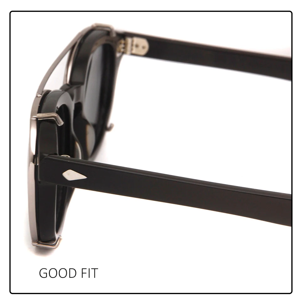 Skup Okrągłe okulary przeciwsłoneczne klip na polaryzacyjne okulary przeciwsłoneczne kobiety Johhny Depp styl mężczyźni okulary do jazdy owalne przystawki na Clip On obiektyw Uv400 odcień