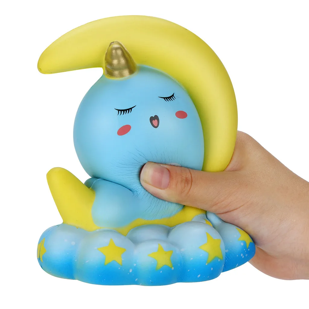 Squeeze Squishies Narwhal Moon антистрессовые игрушки медленно поднимающиеся фрукты Ароматические сжимаемые игрушки для снятия стресса декомпрессионные сжимающие игрушки