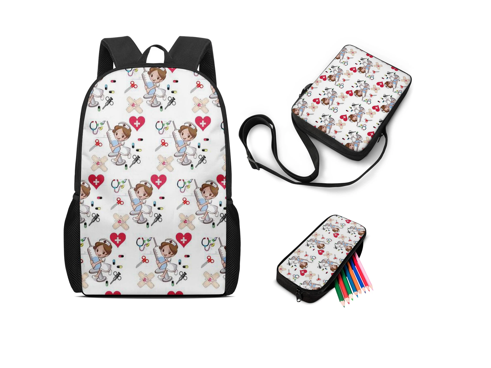 

lovely nurse Custom backpack For Teenagers Kids Boys Children Student School Bags Unisex Laptop backpack Travel Shoulder Bag