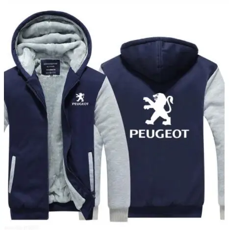 Зимние корейские новые поступления плюс бархат peugeot толстовка утолщение пальто одежда мужские повседневные куртки