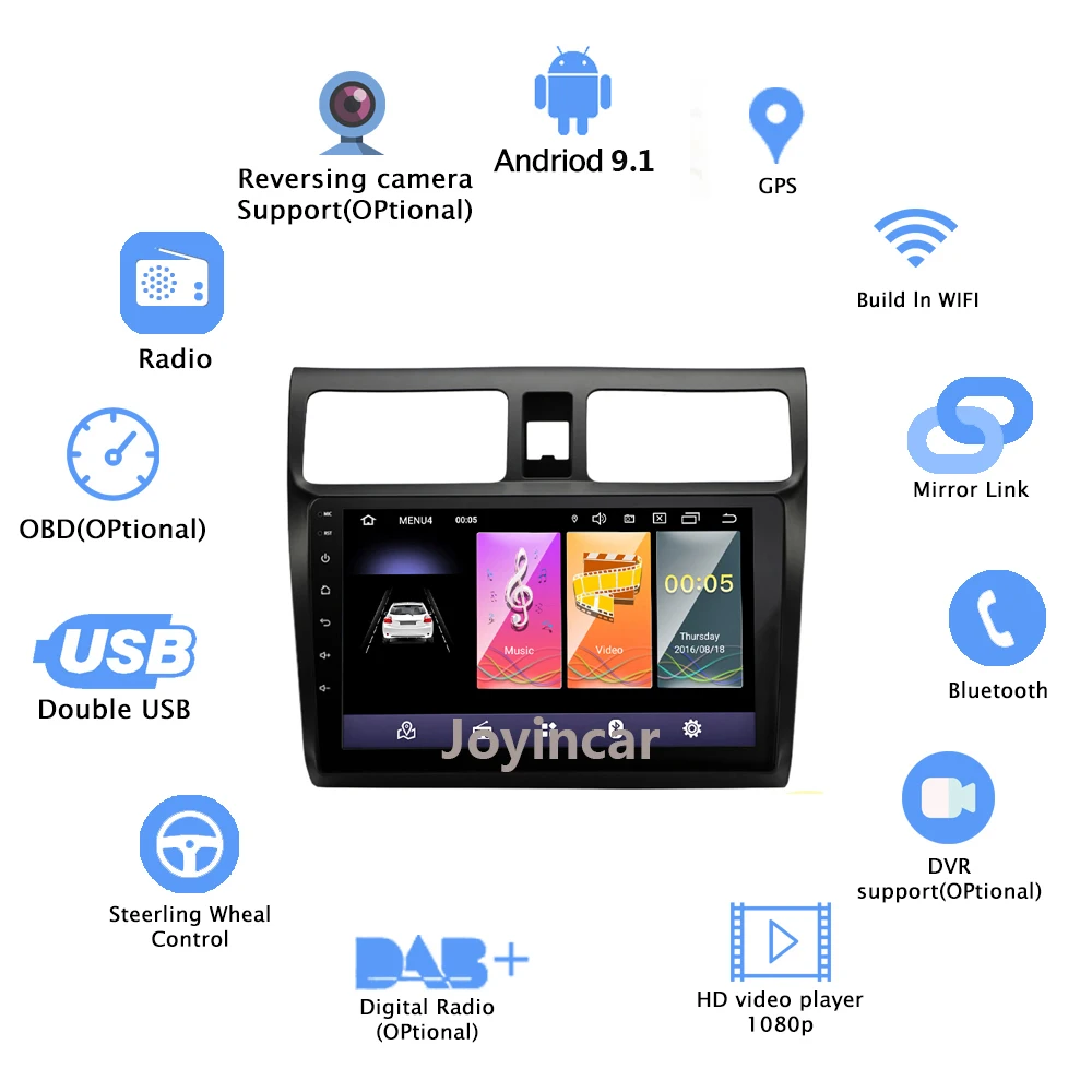 2G+ 3 знака после 2G 2 Din Android 9,1 Автомобильный мультимедийный dvd-плеер 10," для Suzuki Swift 2005 2006 2007 2008 2009 2010 автомобиль радио gps навигации