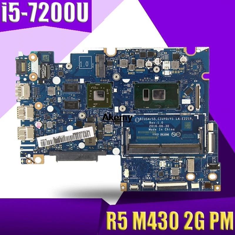 

For Lenovo Yoga510-14ikb flex-4-1480 notebook PC motherboard i5-7200U R5 M430 2G solo display la-e221p 100% test OK