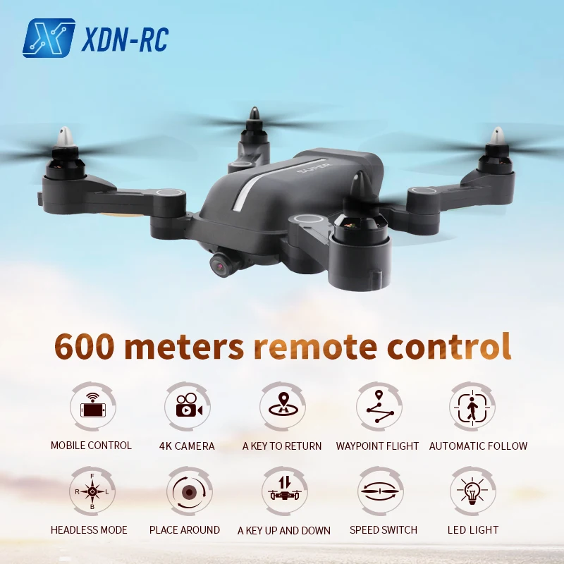 X-328 бесщеточный FPV RC вертолет 1080P HD камера с двойным gps слежения RC Квадрокоптер складной селфи микро Дрон профессиональный