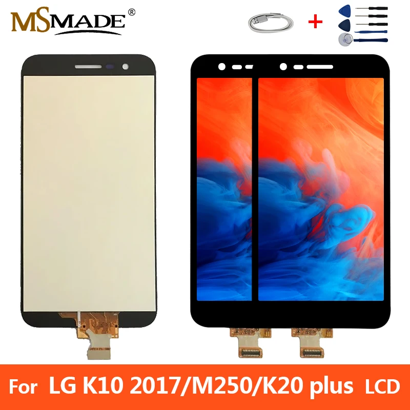 

Original LCD For LG K10 2017 M250 LCD Touch Screen Digitizer Display Replacement Parts For K20 Plus M250N M250E With Frame