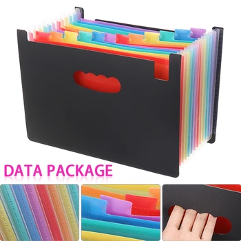 

New Expanding File Box 13 Pocket A4 Folder Document Organiser Practical Accordion Folder with Flip Cover For Documents Business