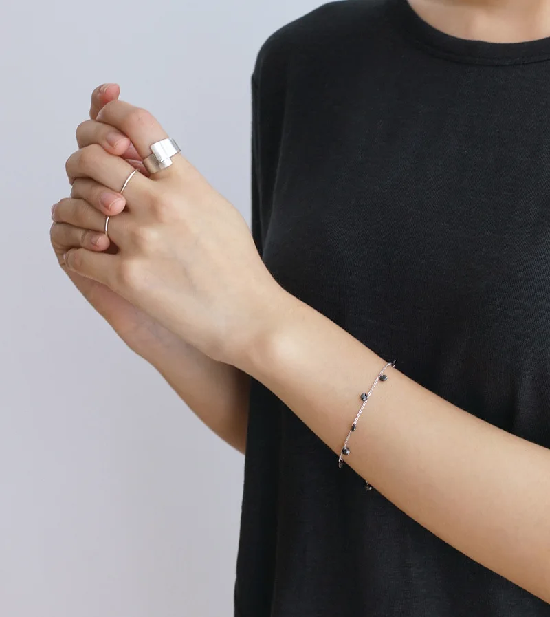 Lover S925 Серебряное кольцо для женщин INS минималистичное неправильное квадратное Регулируемые кольца ювелирные украшения Bijoux Леди Девушка Рождественский подарок