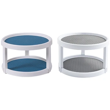 

Multi-Function Rotary Condiment Bottle Rack Double Storage Rack Kitchen Supplies