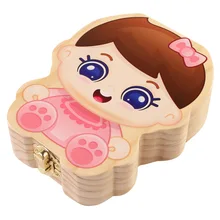 Деревянный ящик с лиственными зубами, Детская тема Lanugo, коробка для сбора зубов ya wu, растущие постоянные коробки для зубов, чтобы отправить подарок