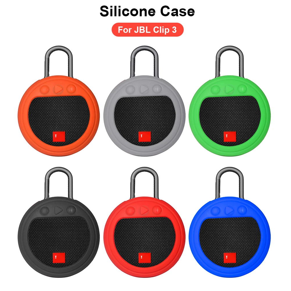 

Portable Travel Carrying Case For JBL Clip 3 Bluetooth Speaker Shockproof Anti-scratch Silicone Sound Box Protective Cover Shell
