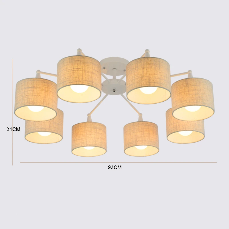 Yellow 8 Lights Современный светодиодный светильник для кабинета, гостиной, спальни, ресторана, дома, светодиодные огни для интерьера, люстры, подвесной светильник, люстры - Цвет абажура: Yellow 8 Lights