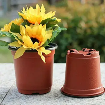 

50 Pcs 5 Sizes Plants Breathable Nursery Pots Seedling Additional Plastic Flower Plant Container Pots Garden Tools Free Shipping
