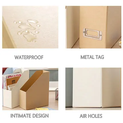 2PCS Creative Papery File Box Desk Organizer Office Paper Organizer Tray A4 Box DIY Magazine Holder Desk Paper Stand