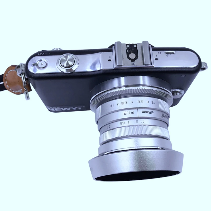 ABKT-Newyi 25 мм F/1,8 Cctv Мини объектив для Mft крепление Mirro камера и Бленда адаптер 7 в 1 комплект