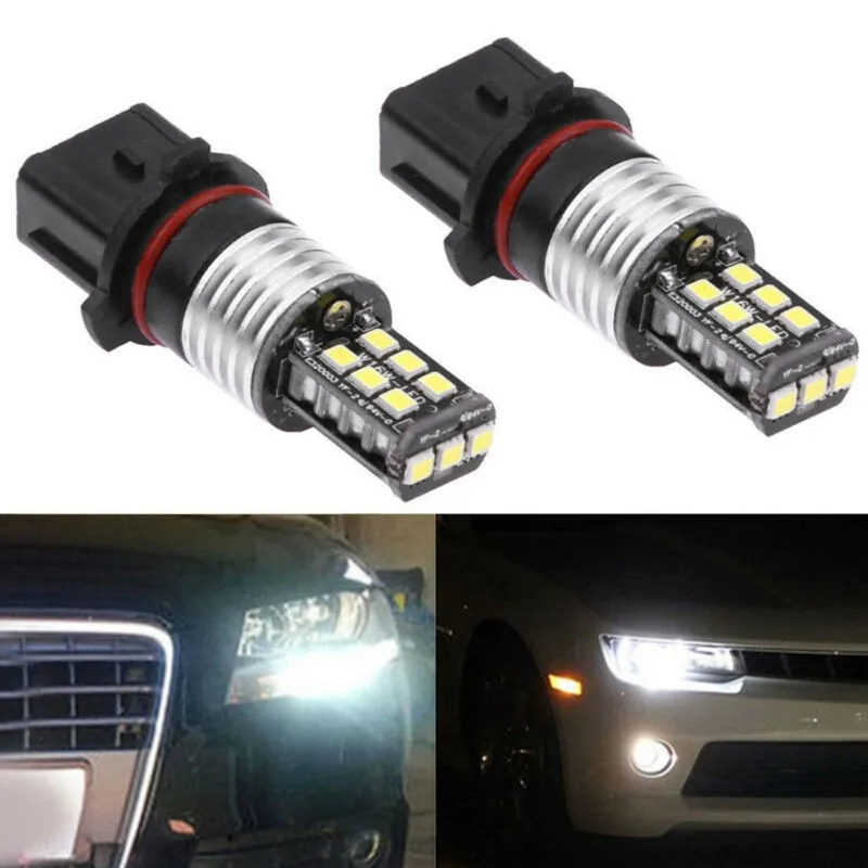 

2835 Bulbs Fog Lights 2pcs 6000K Canbus DRL Daytime Running Driving Error Free High Brightness P13W Universal 15LED