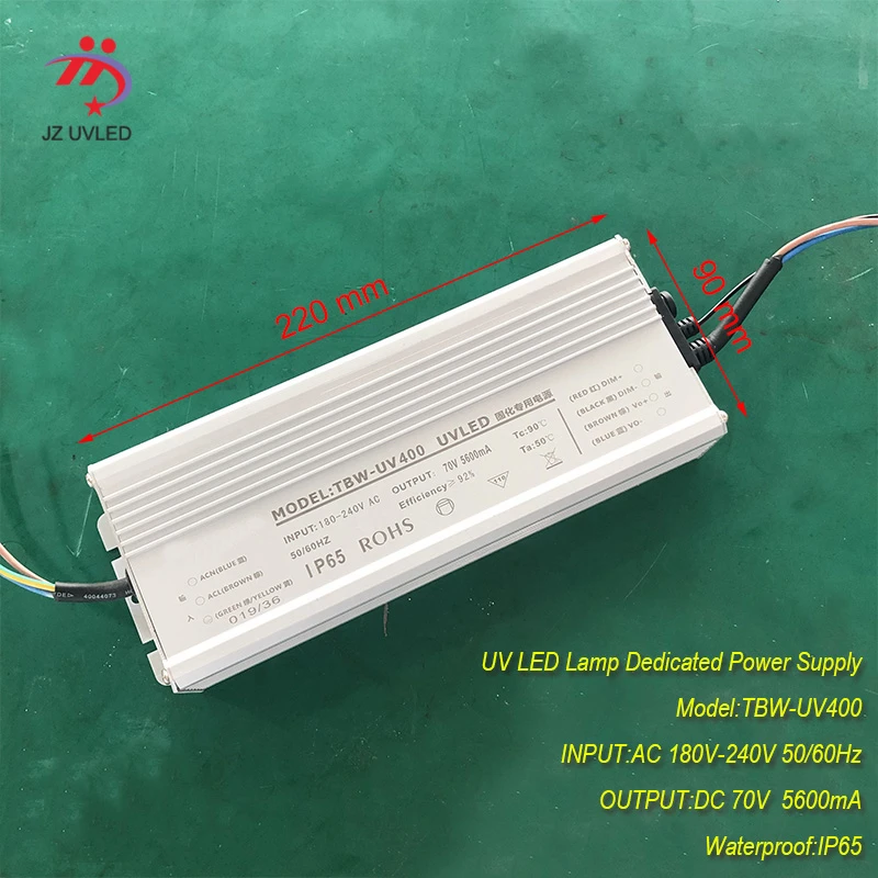 5.6A DIM 400 Вт IP65 Водонепроницаемый источник постоянного тока для УФ светодиодный модуль гелевая лампа на входе AC 180-240 В выход DC 70 в 5600 ма