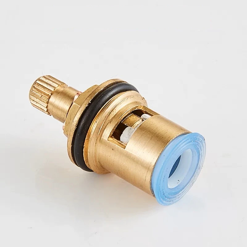 Single Spool Brass Valve Kitchen Standard 1/2 Ceramic Faucet Mixer Inner Disc Valve Quarter Turn Cartridges Bathroom Accessories
