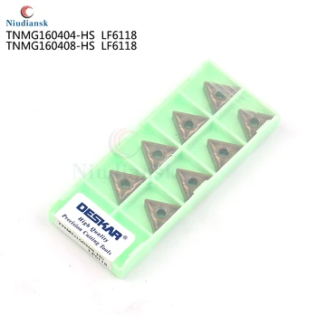 

10PCS TNMG080404 HS LF6118 TNMG080408 HS LF6118 high quality CNC Carbide Inserts Lathe turning cutting Tool For Stainless Steel