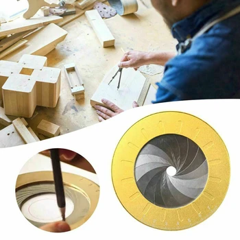 

Round Circle Tool Adjustable Measurement Stainless Steel Creative Drawing Ruler With Size Measure Marks Drawing circle tool