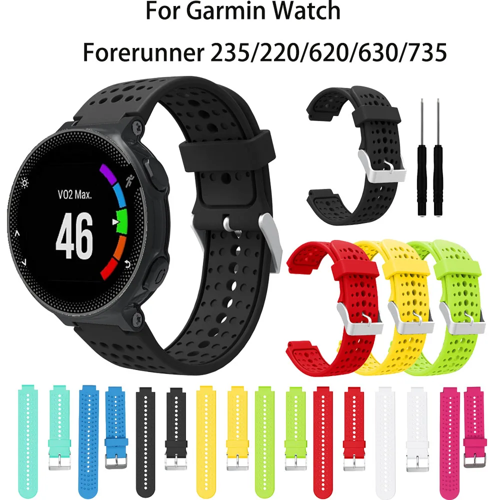 Силиконовый сменный ремешок для часов Garmin Forerunner 230 235 220 620 630 735|Ремешки часов| |