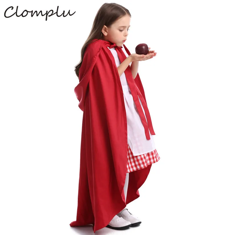 Clomplu/костюм для хеллоуина с красной шапочкой для маленьких девочек; детский маскарадный костюм; Fantasia; маскарадные костюмы в стиле аниме; один комплект