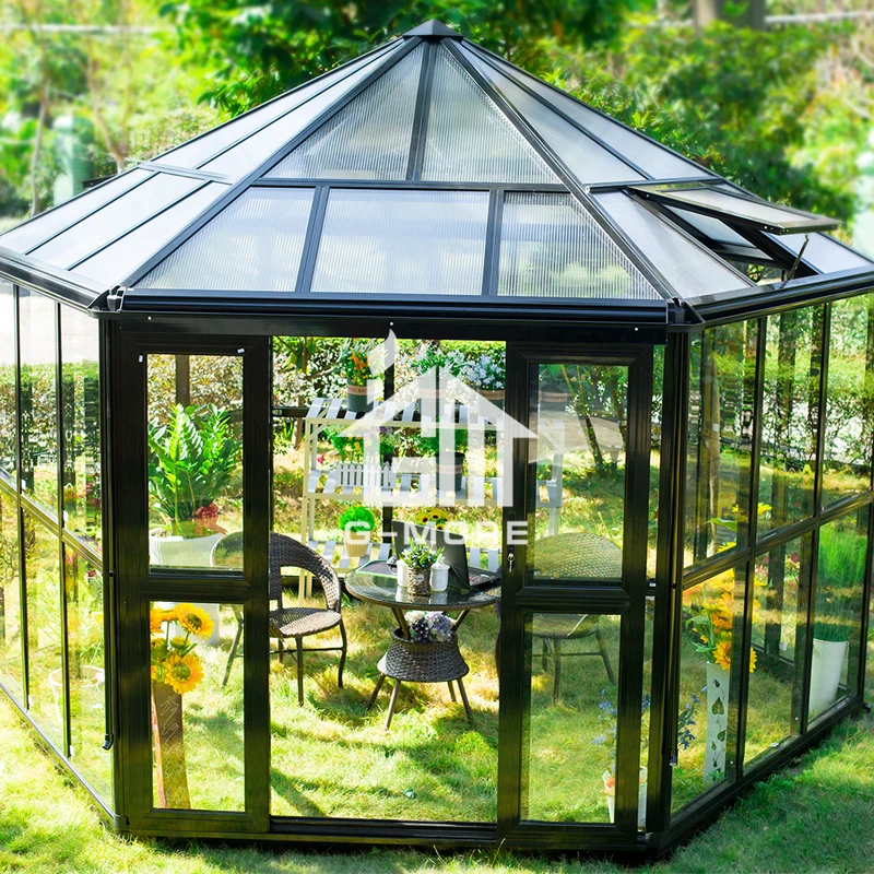 Latest New Style Hexagonal Series Super Strong Luxury Aluminium Hexagon Green House Greenhouse Kits With Polycarbonate Garden Greenhouses Aliexpress