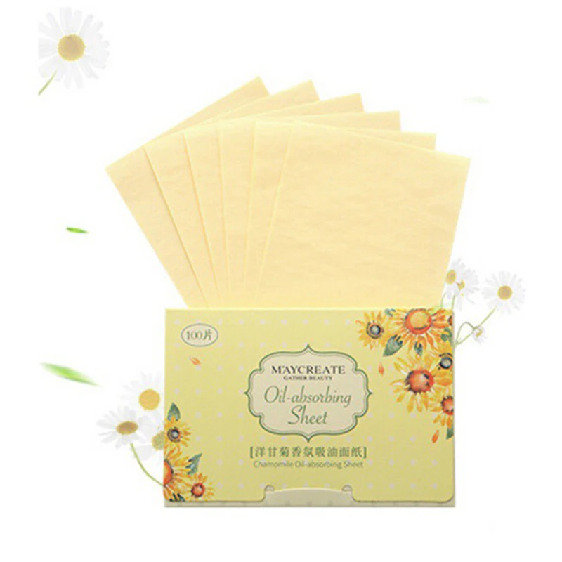 Oil Blotting Paper 100 Pc/Box Plant Fibres Blotting Oil Control Paper Breathable Linen Pulp Mask Makeup Skin Care Products PH2