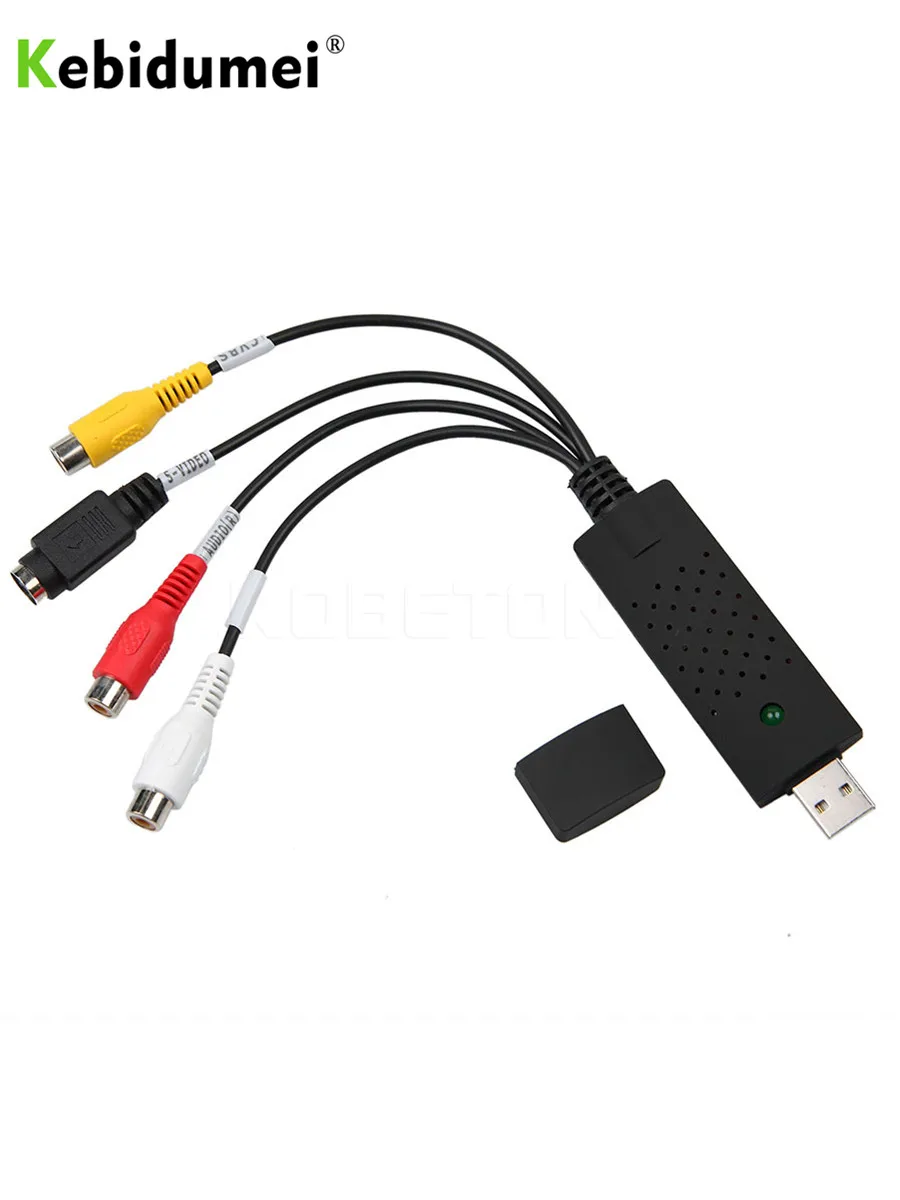 Kebidumei USB 2.0 to RCA usb adapter converter Audio Video Capture Card Adapter PC CableS For TV DVD VHS capture device