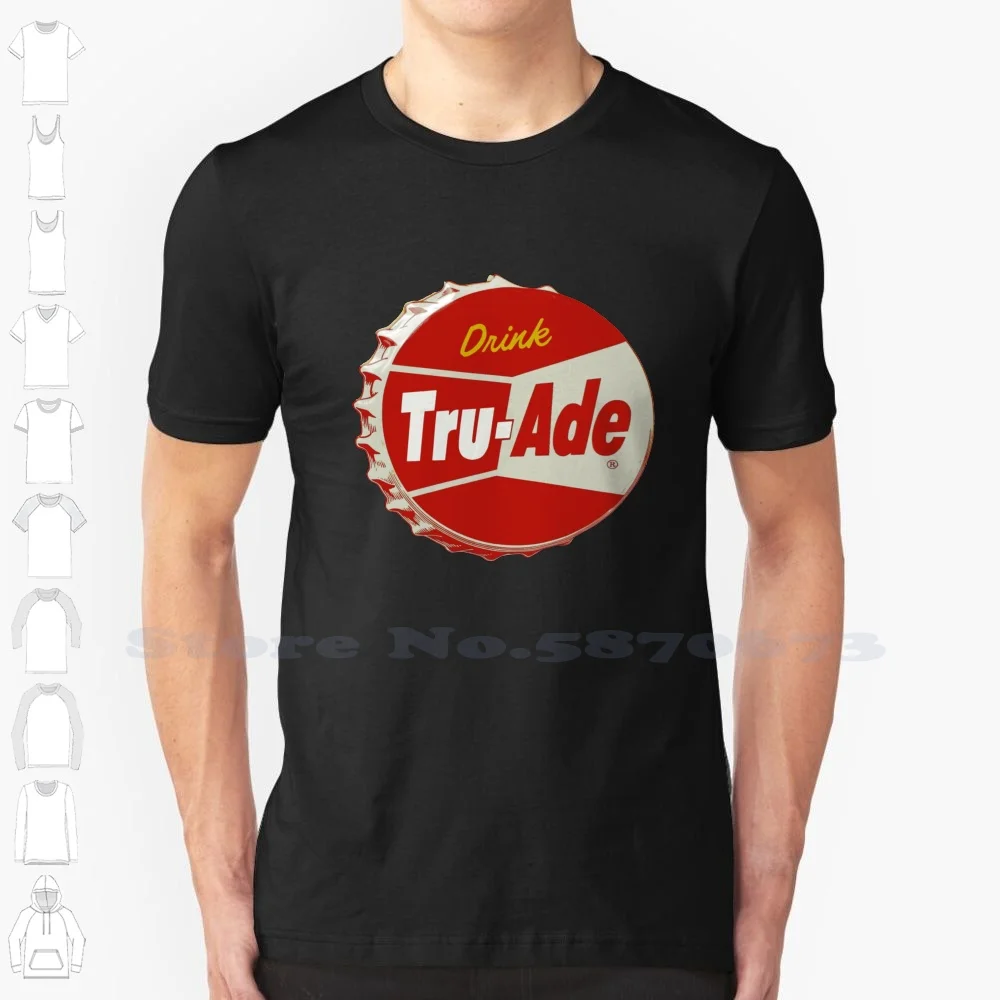Tru-Aid Soft Drink Black White Tshirt Per Uomo Donna Tru Aid Soft Drink Orangette Drink Ski Cherry Cola Coca Coke Root Beer