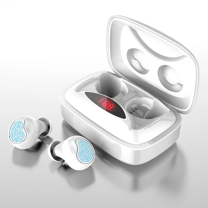 B IPX7 водонепроницаемые TWS настоящие беспроводные bluetooth-наушники с HD микрофоном CVC8.0 шумоподавление HIFI двойная музыкальная игровая гарнитура - Цвет: B