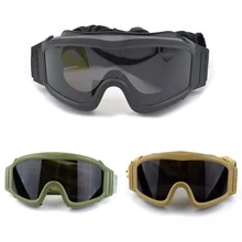 Военная Экипировка страйкбол тактические очки USMC Тактические Солнцезащитные очки армейские страйкбол Пейнтбол очки 3 линзы