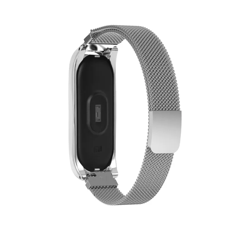 Для mi Band 4 наручный ремешок на замену из нержавеющей стали металлический Смарт Магнитный браслет адсорбционный ремешок для Xiao mi Band 3/4
