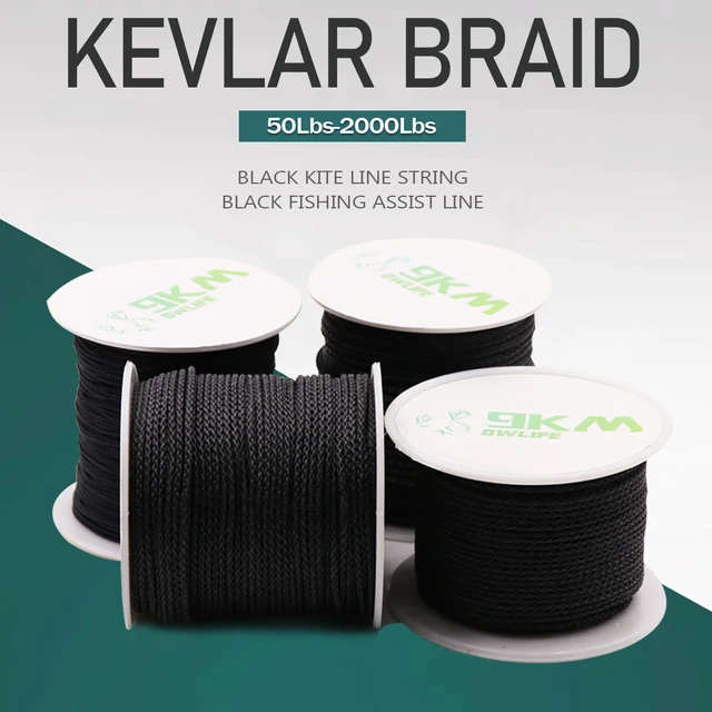 50lb-1500lb Kevlar Line High Strength Abrasion Resistance for Kite String Braided Fishing Assist Line Model Rocket Paracord Roll 1