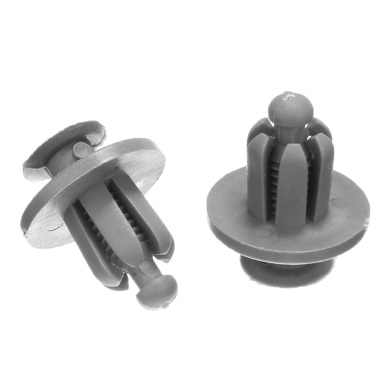 Mayitr 100pcs 10 Type Auto Fastener Vehicle Car Bumper Clips 8mm Dia Hole Retainer Fastener Rivet Door Panel Fender Liner