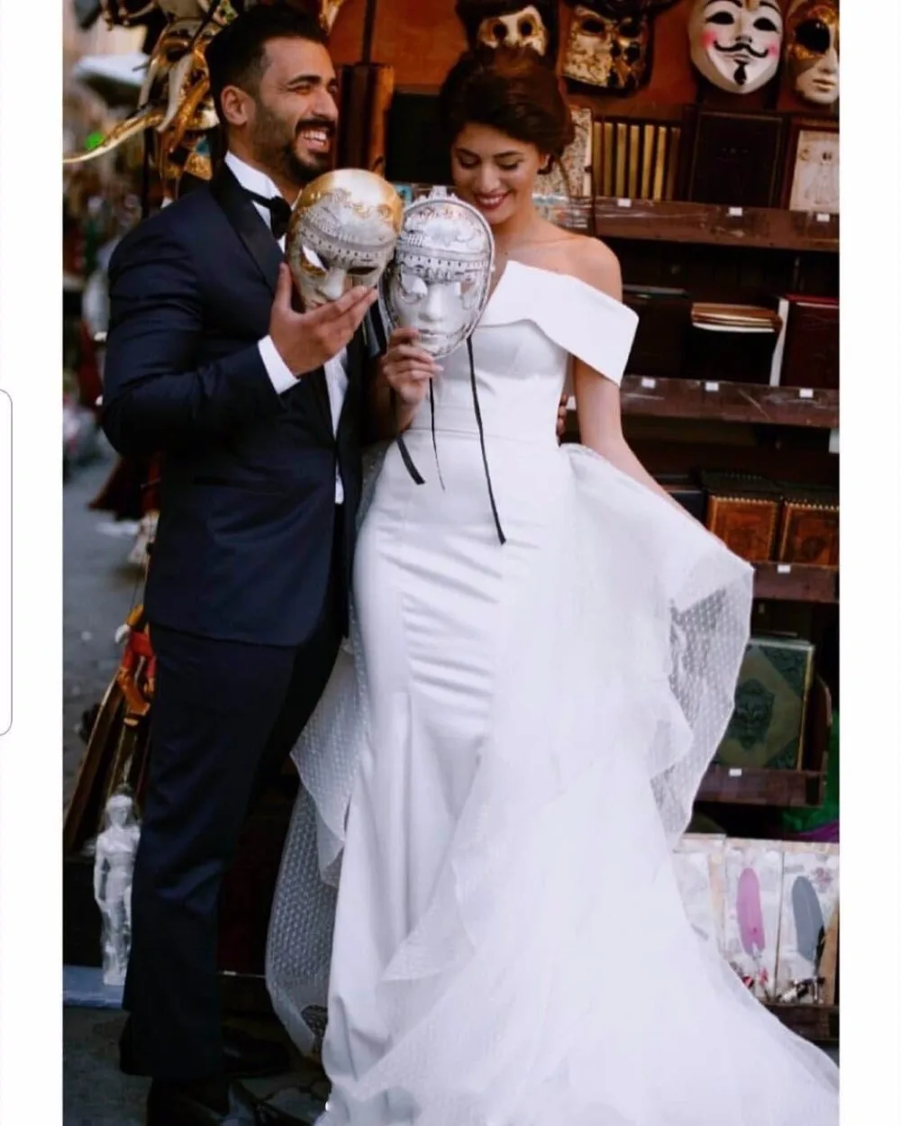 Fashion Detachable Train Mermaid Wedding Dress Sexy Off the Shoulder Vestido De Noiva Short Sleeve Bridal Gowns