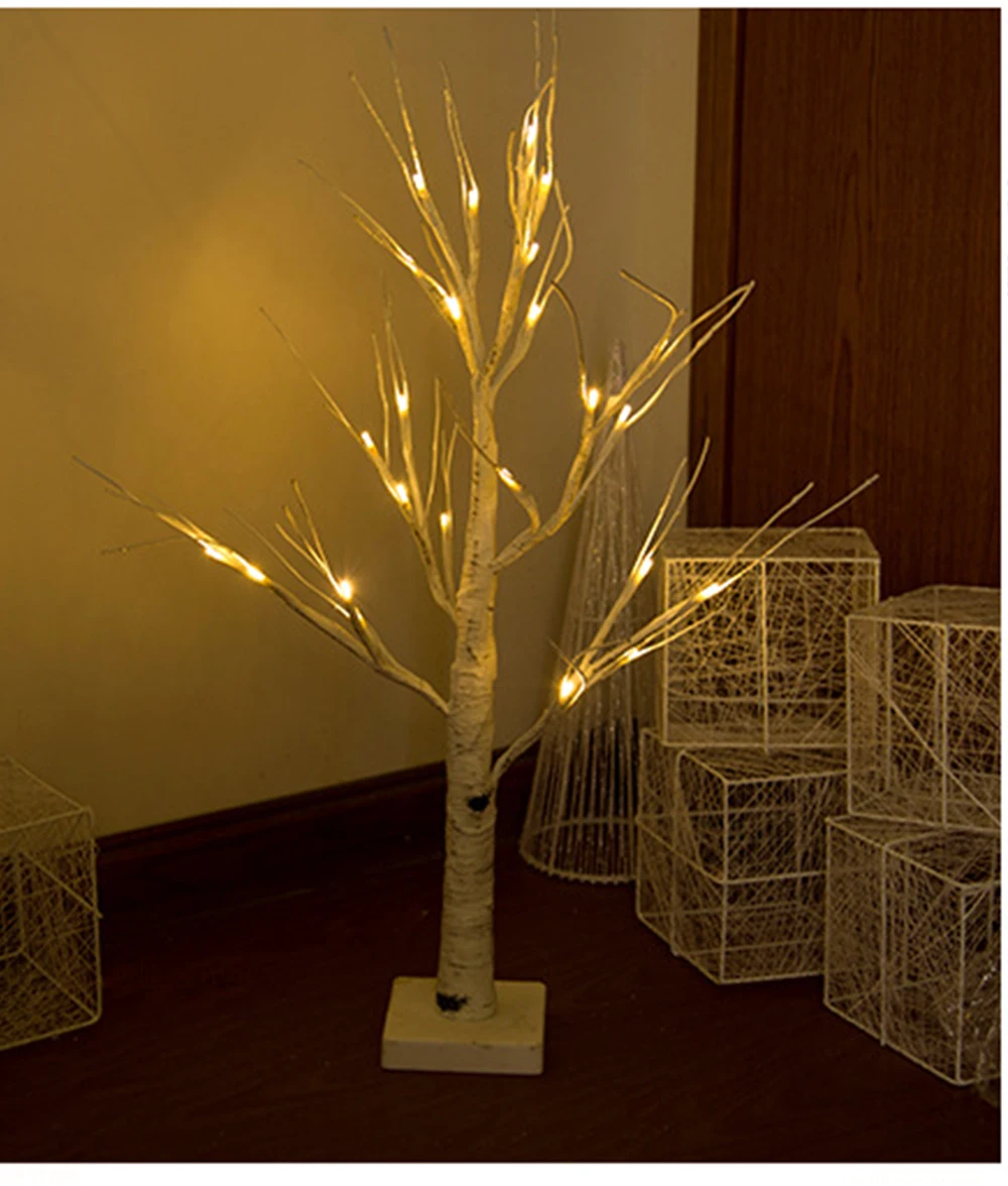 

Dropshiping Indoor Tree light LED Silver Birch Lamp christmas decorations for home EU Modern Creative Christmas tree lighting