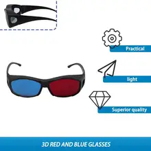 Универсальный тип 3D стекло es ТВ кино стерео видео рамка 3D видение стекло es DVD игры стекло красный и синий