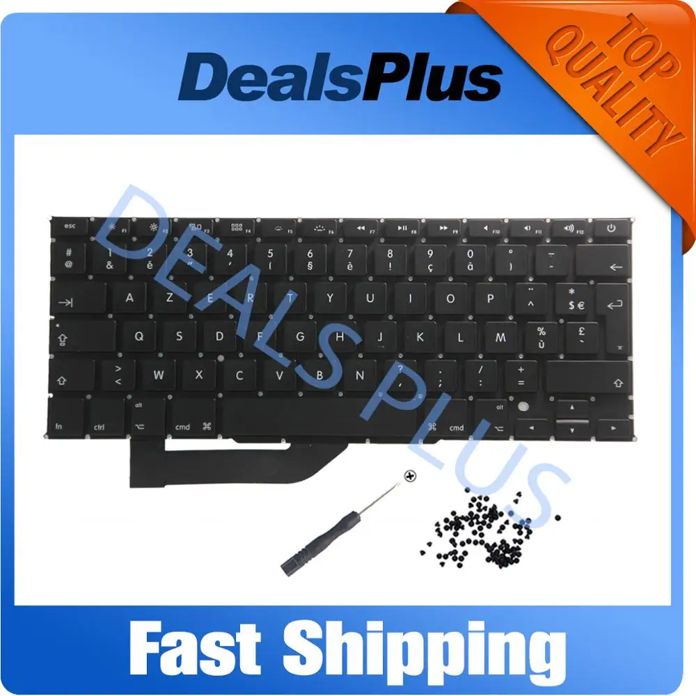 Nuova Sostituzione A1398 Francese Francia Fr Tastiera + Viti Per Macbook Pro Retina A1398 2013 2014 2015 Anno