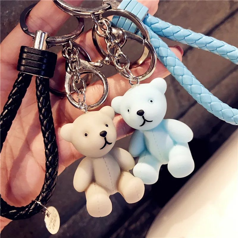 Маленький брелоки с медведем Girlpendant цепочка для ключей Корея прекрасный колокол
