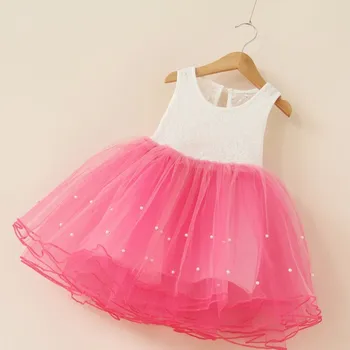

Girl Dress Children Lace Thick And Disorderly Princess Sleeveless Dresses