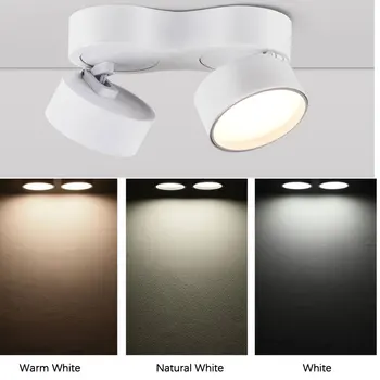 

24W LED Downlight Double Surface Mounted Ceiling Lamps White/Black Led Recessed Bulb Bedroom Kitchen Indoor LED Spot Lighting