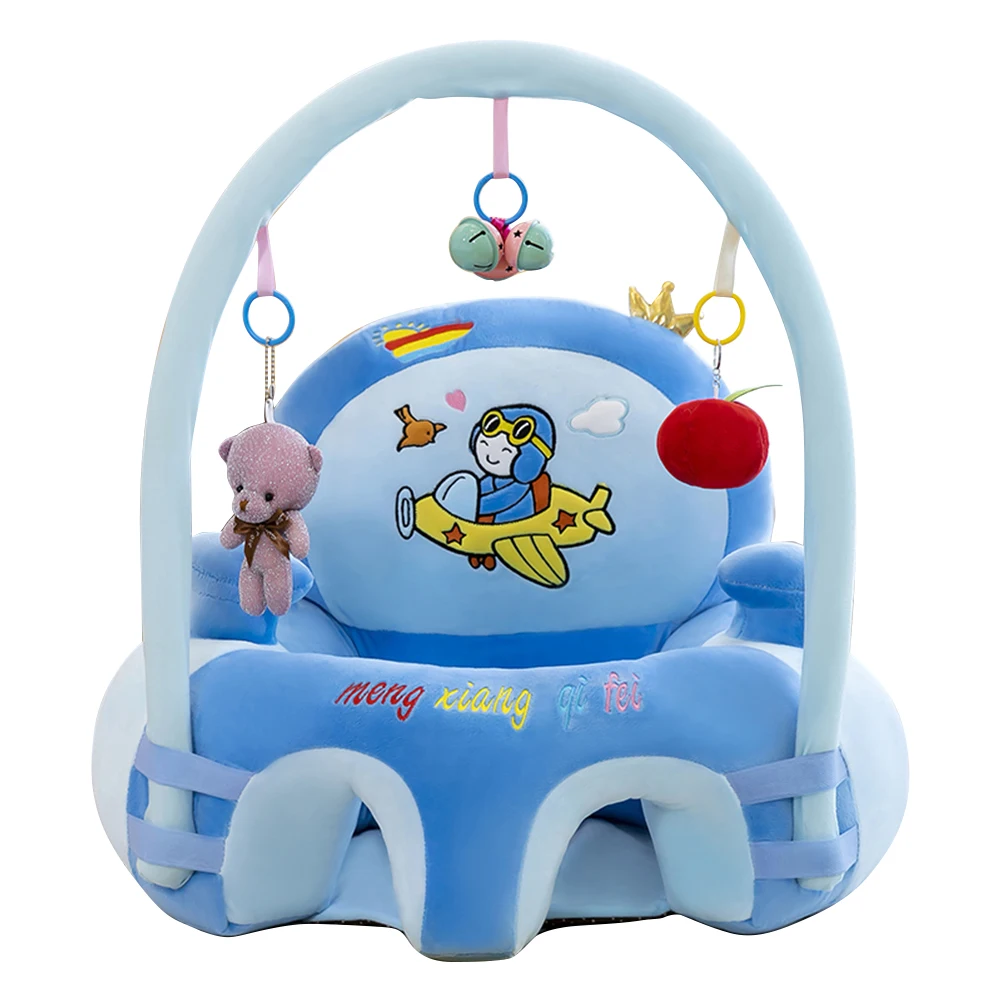 Baby Learning Seat Safety Seat Crystal Plush Child Auxiliary Chair Cartoon Sofa Couch Cushion Toys