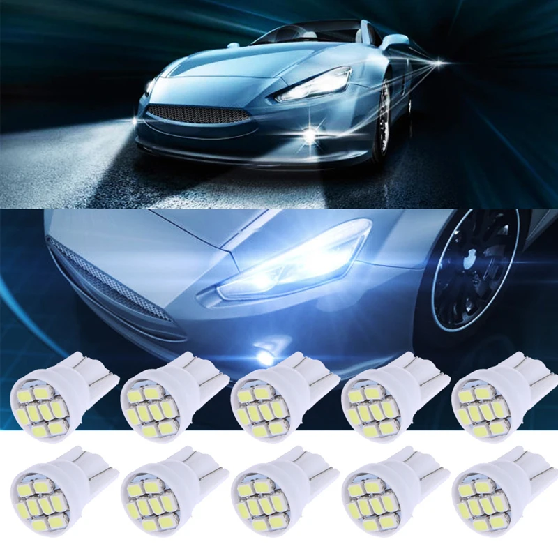 20 шт. Белый светодиодный T10 8SMD Автомобильная Лампа 194 168 192 W5W 1206 SMD супер яркая автомобильная лампа для Bmw E46 E90 525i M3