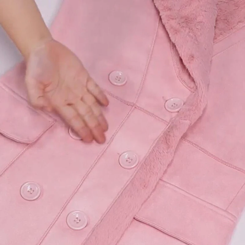 Женское зимнее пальто из искусственной замши 2020 женские длинные толстые