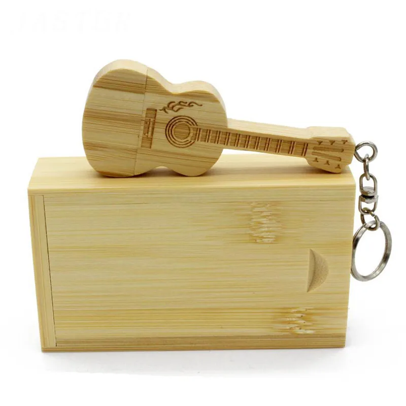 JASTER Гитарный usb флэш-накопитель 4 ГБ 8 ГБ 16 ГБ 32 ГБ 64 ГБ usb 2,0 флэш-накопитель с памятью, деревянная коробка, печать логотипов под заказ - Цвет: B