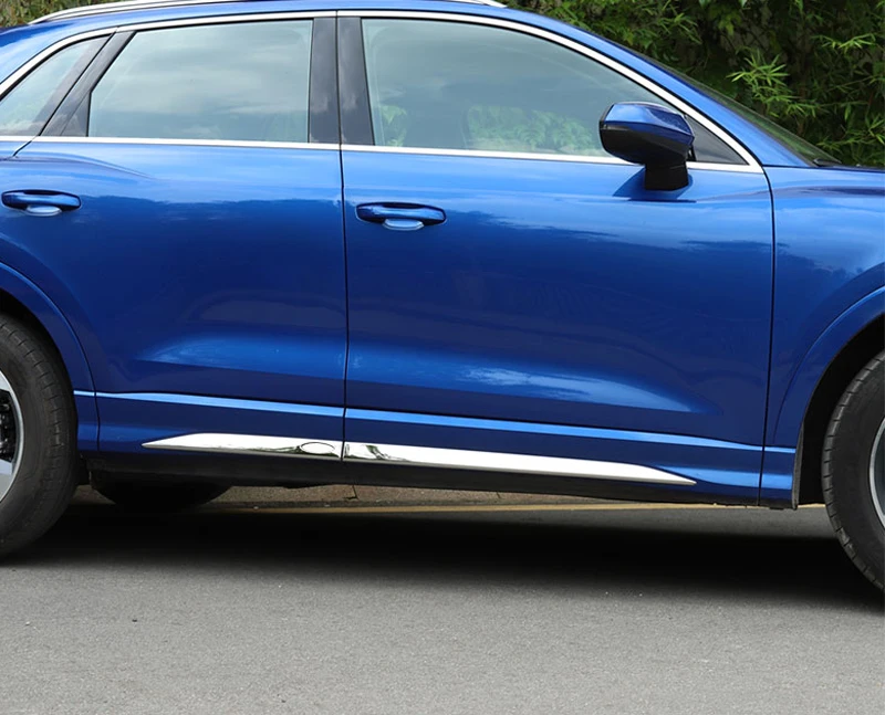Для Audi Q3 внешние аксессуары из нержавеющей стали для боковой двери, формовочные полоски для кузова, Накладка 4 шт., Стайлинг автомобиля