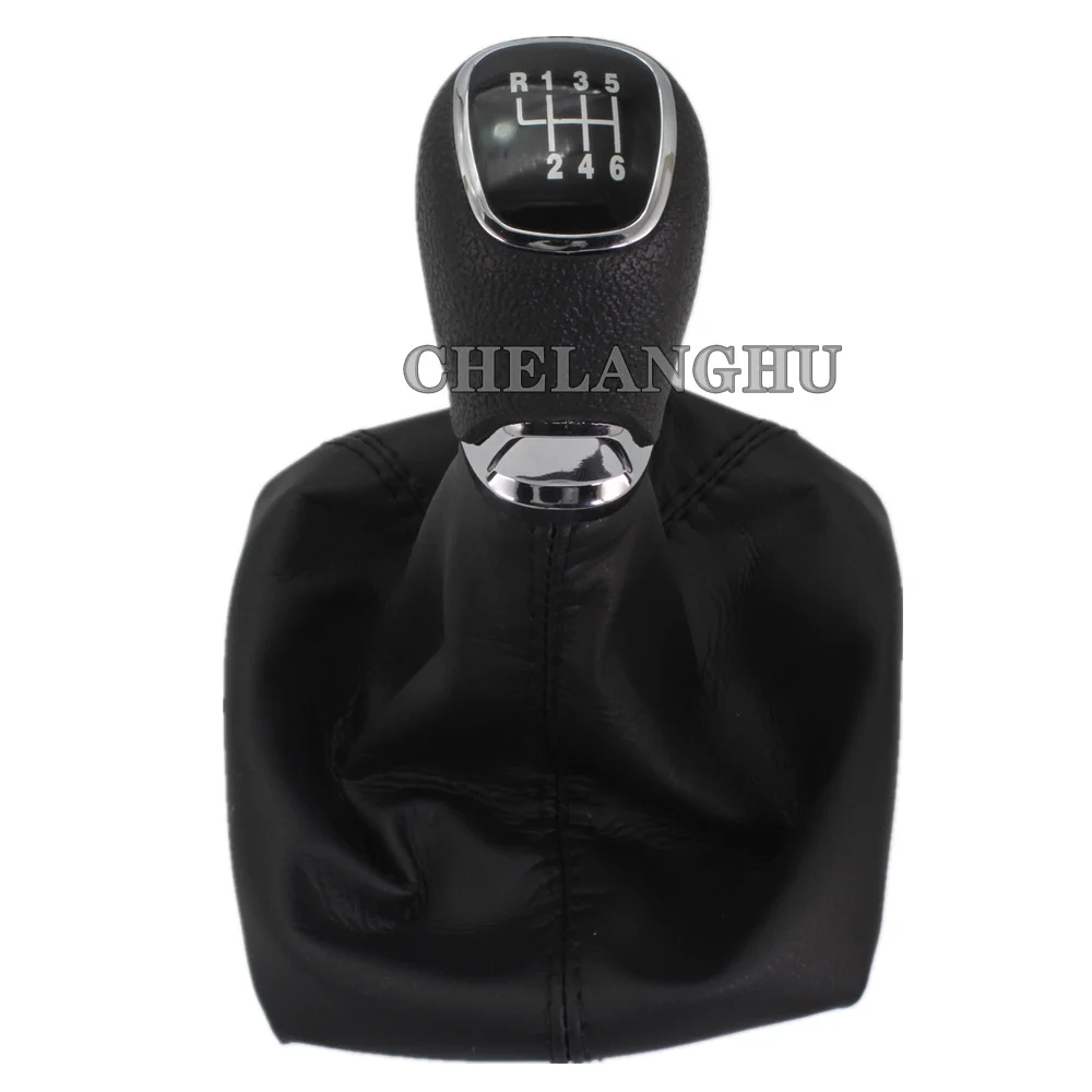 6 Speed Gear Stick Shift Knob Boot For Skoda Octavia A5 A6 Sedan Combi 2004 2005 2006 2007 2008 2009 2010 2011 2012 2013