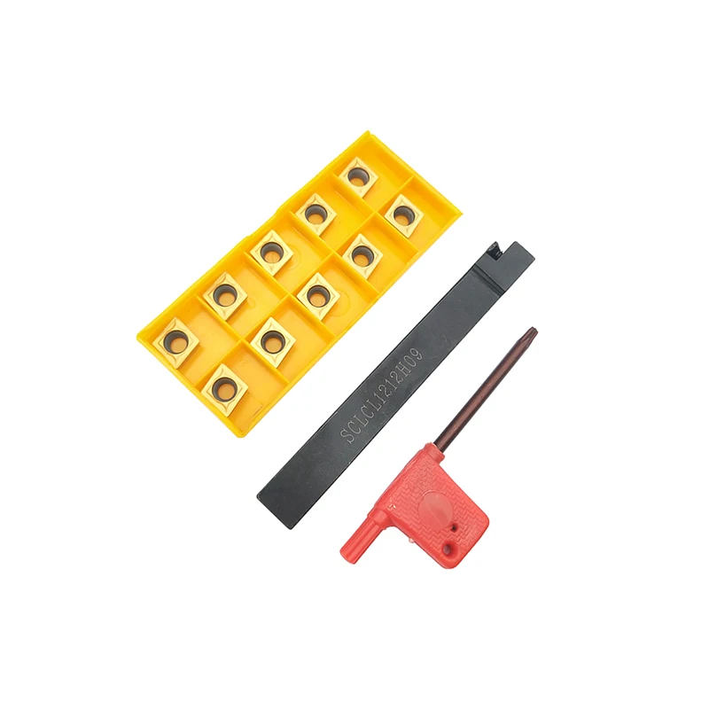 

1PCS SCLCR1212H09 + 10PCS CCMT09T304 CNC Tool Blade SCLCL1212H09 Lathe Turning Tool Carbide Insert Tool Holder Blade set